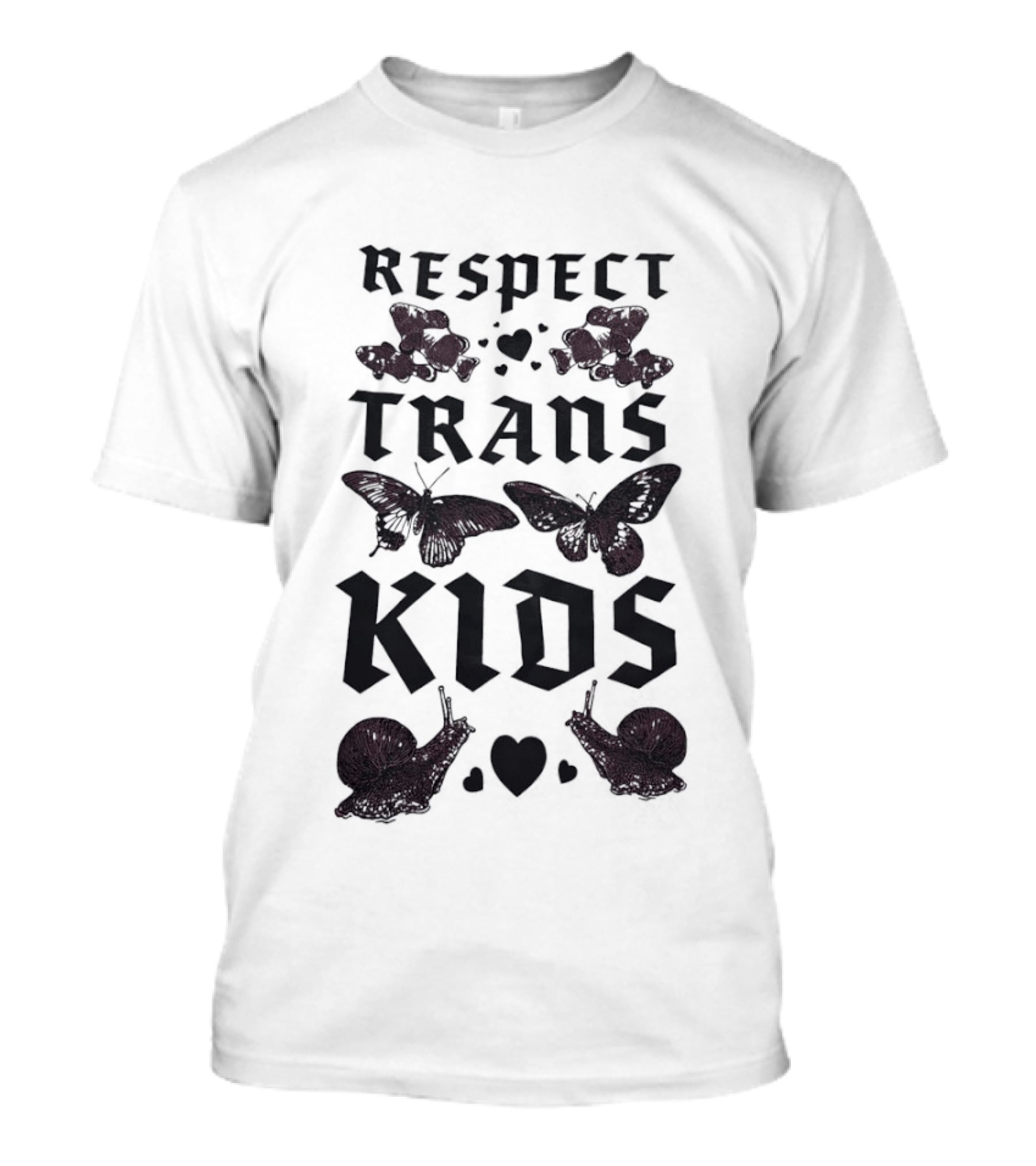 Respect Trans Kids Butterflies And Snails T-Shirt