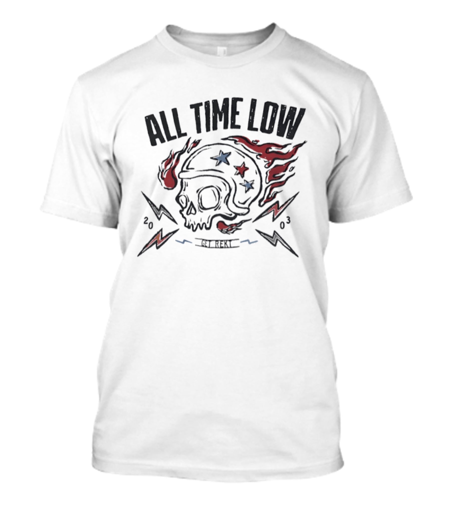 All Time Low Get Rekt Skull 2003 T-Shirt