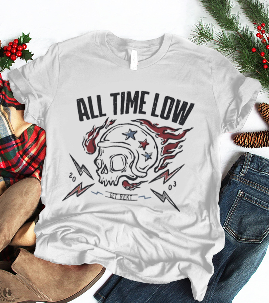 All Time Low Get Rekt Skull 2003 T-Shirt