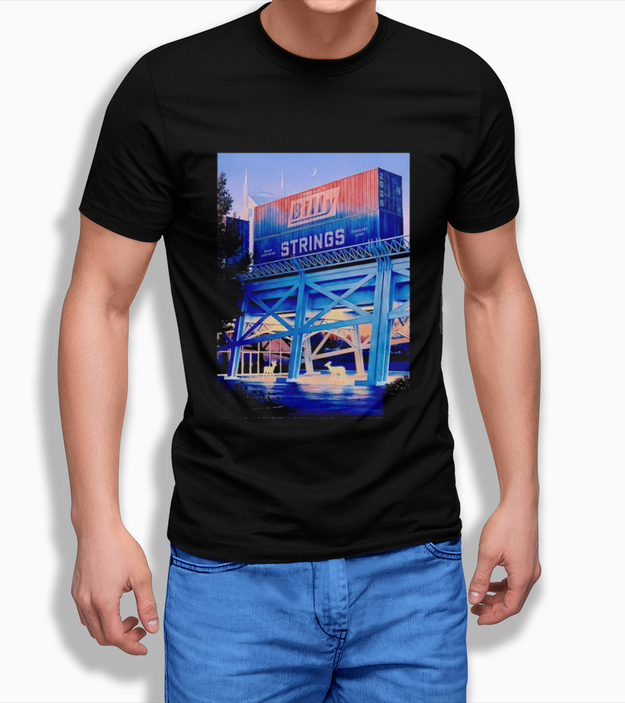 Billy Strings Nashville Tennessee February 20 To 22 2026 With Bridge And Deer T-Shirt