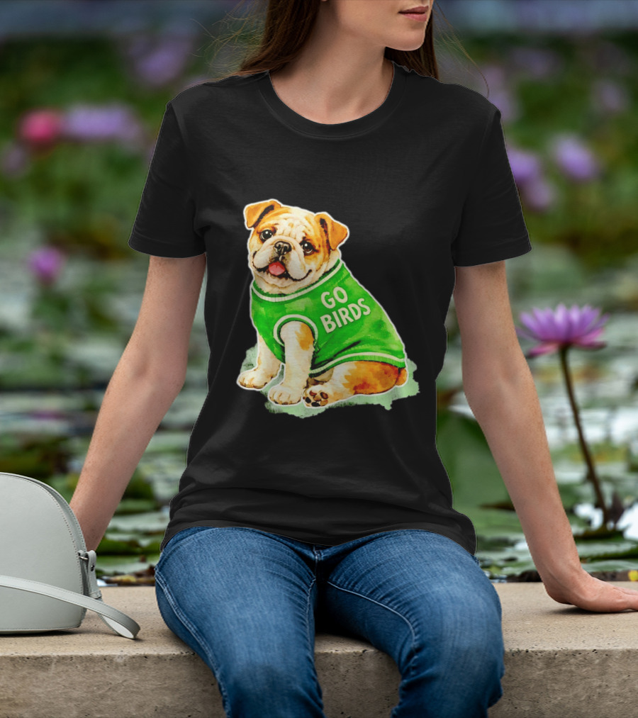 Briish Bulldog Go Birds Phillygoat Passyunk Avenue Green Jersey T-Shirt