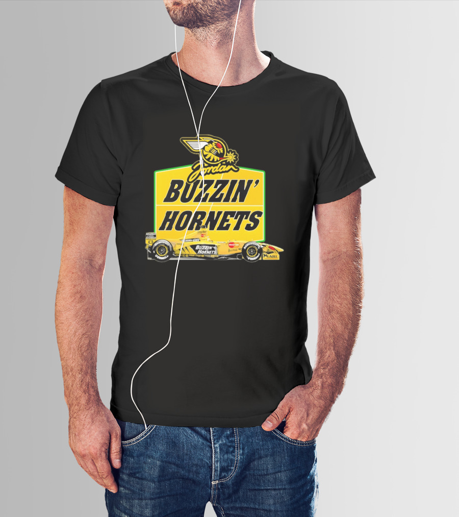 Buzzin' Hornets Jordan F1 En Honda Car T-Shirt