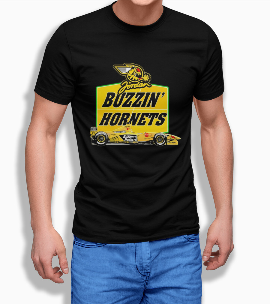 Buzzin' Hornets Jordan F1 En Honda Car T-Shirt