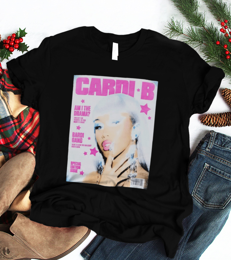 Cardi B Am I The Drama Special Edition Magazine Cover Bardi Gang T-Shirt