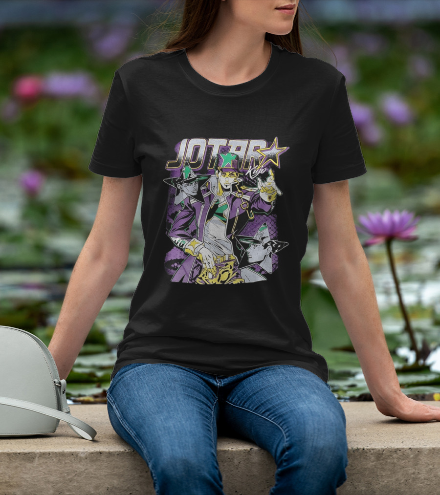 Jotaro Kujo Jojo's Bizarre Adventure Purple Star T-Shirt