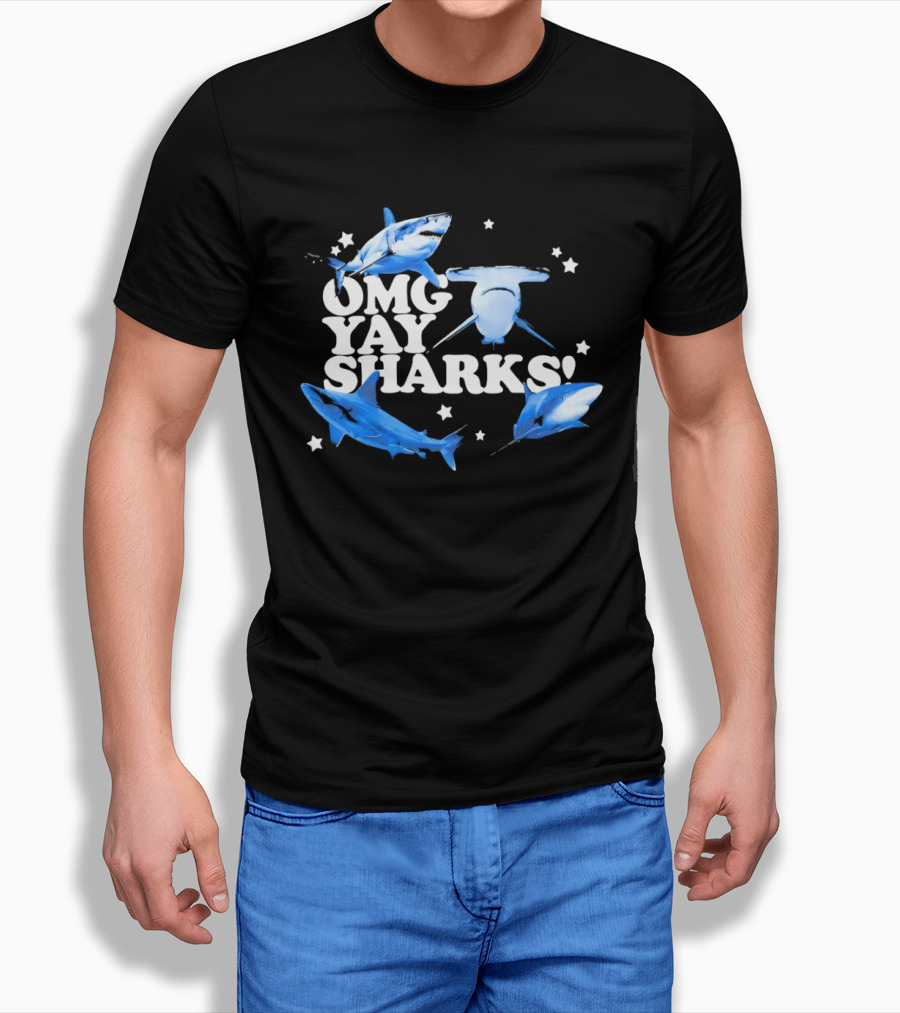OMG Yay Sharks Exciting Ocean Adventure Enthusiasts T-Shirt