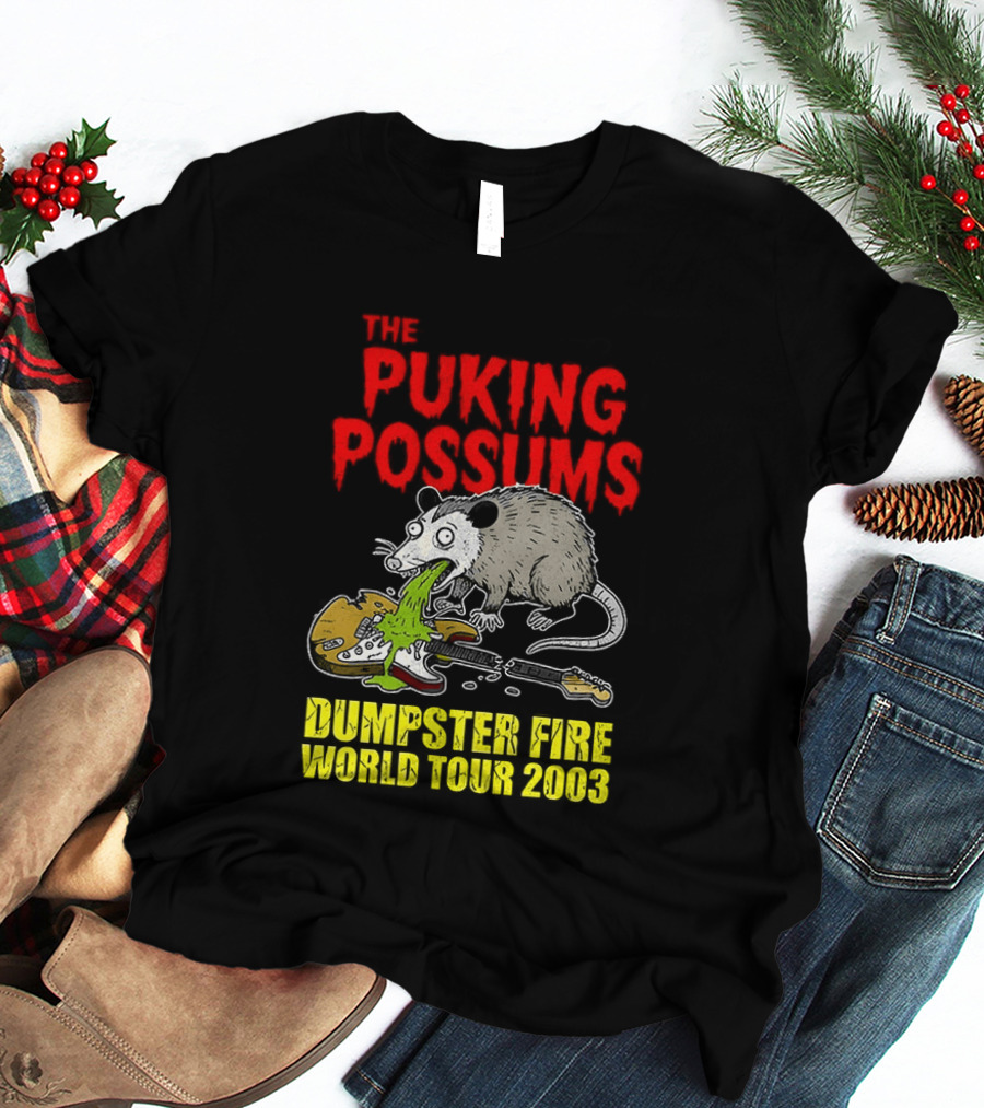 The Puking Possums Dumpster Fire World Tour 2003 Puking Possum T-Shirt