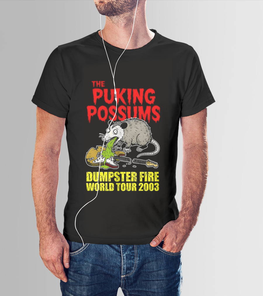 The Puking Possums Dumpster Fire World Tour 2003 Puking Possum T-Shirt