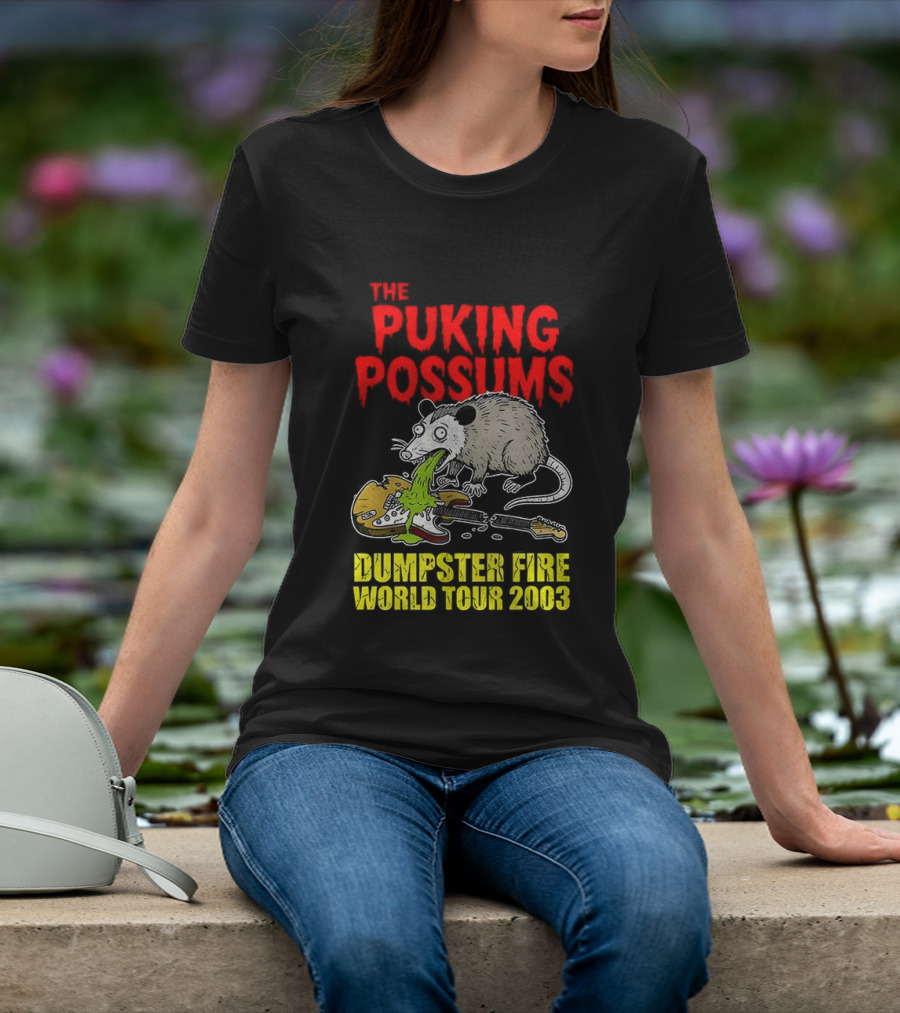The Puking Possums Dumpster Fire World Tour 2003 Puking Possum T-Shirt