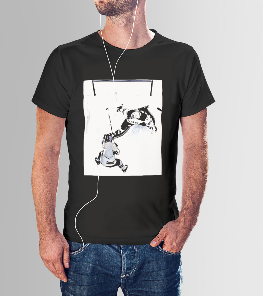 Connor Hellebuyck USA Olympic Gold Medal Win Hockey Action T-Shirt