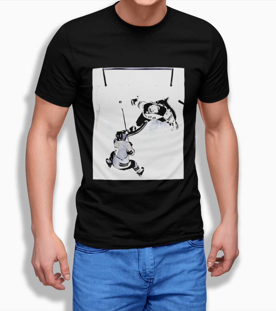 Connor Hellebuyck USA Olympic Gold Medal Win Hockey Action T-Shirt