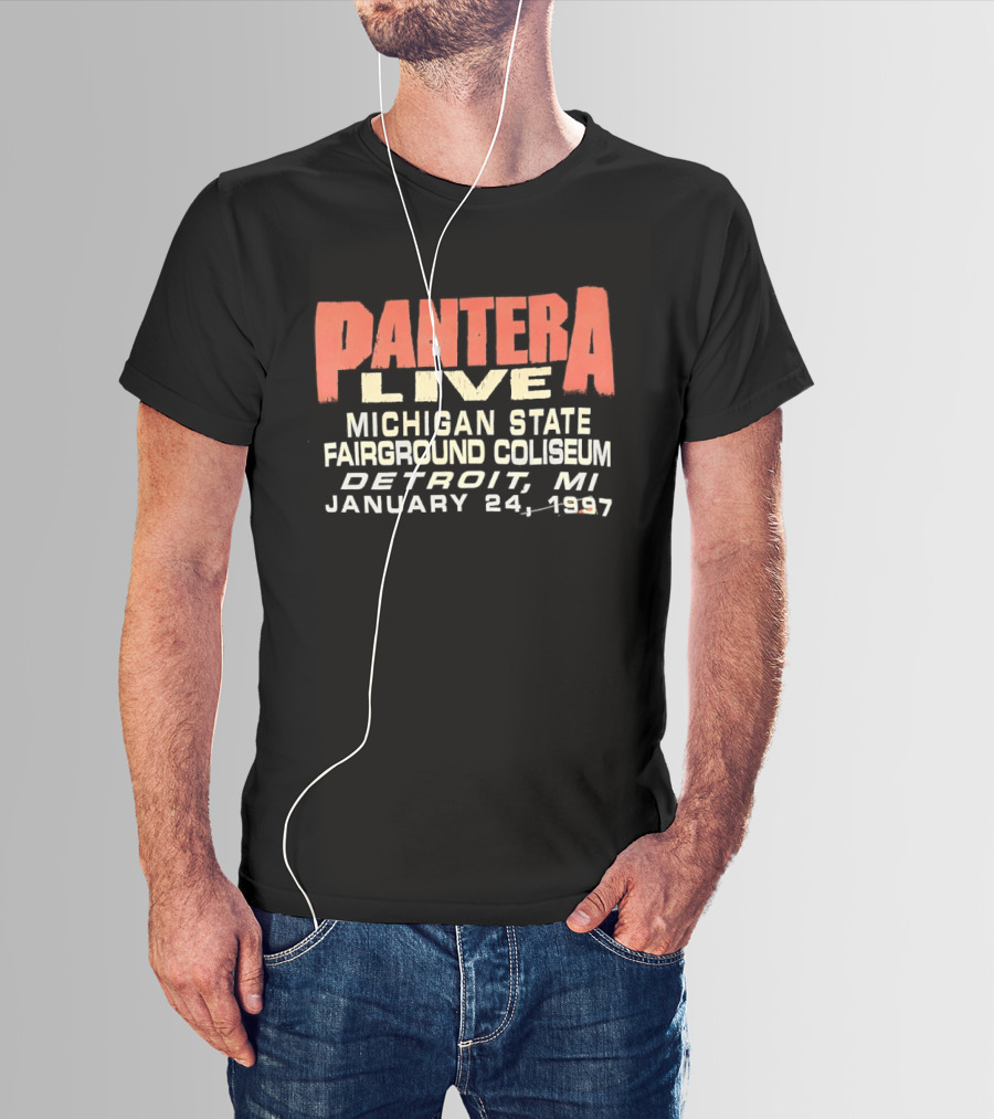 Pantera Live Michigan State Fairground Coliseum Detroit January 24 1997 T-Shirt