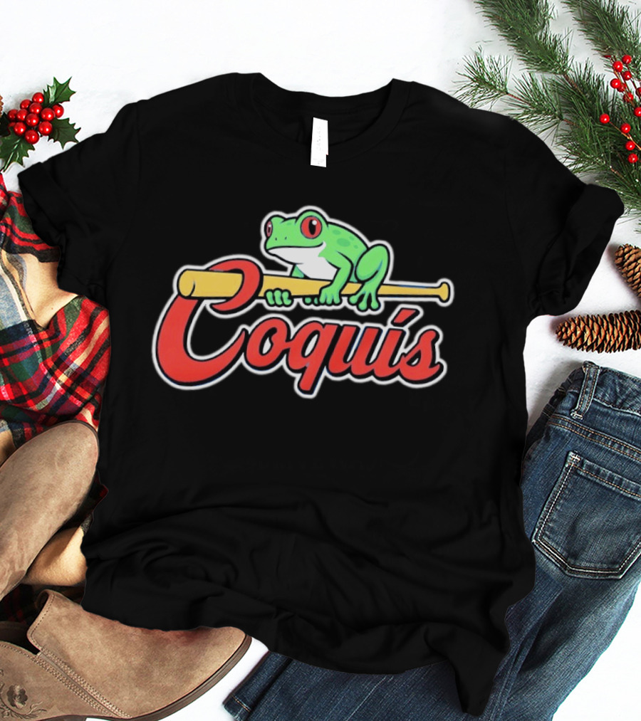 St Louis Cardinals Coquis Frog Baseball Bat Puerto Rico T-Shirt