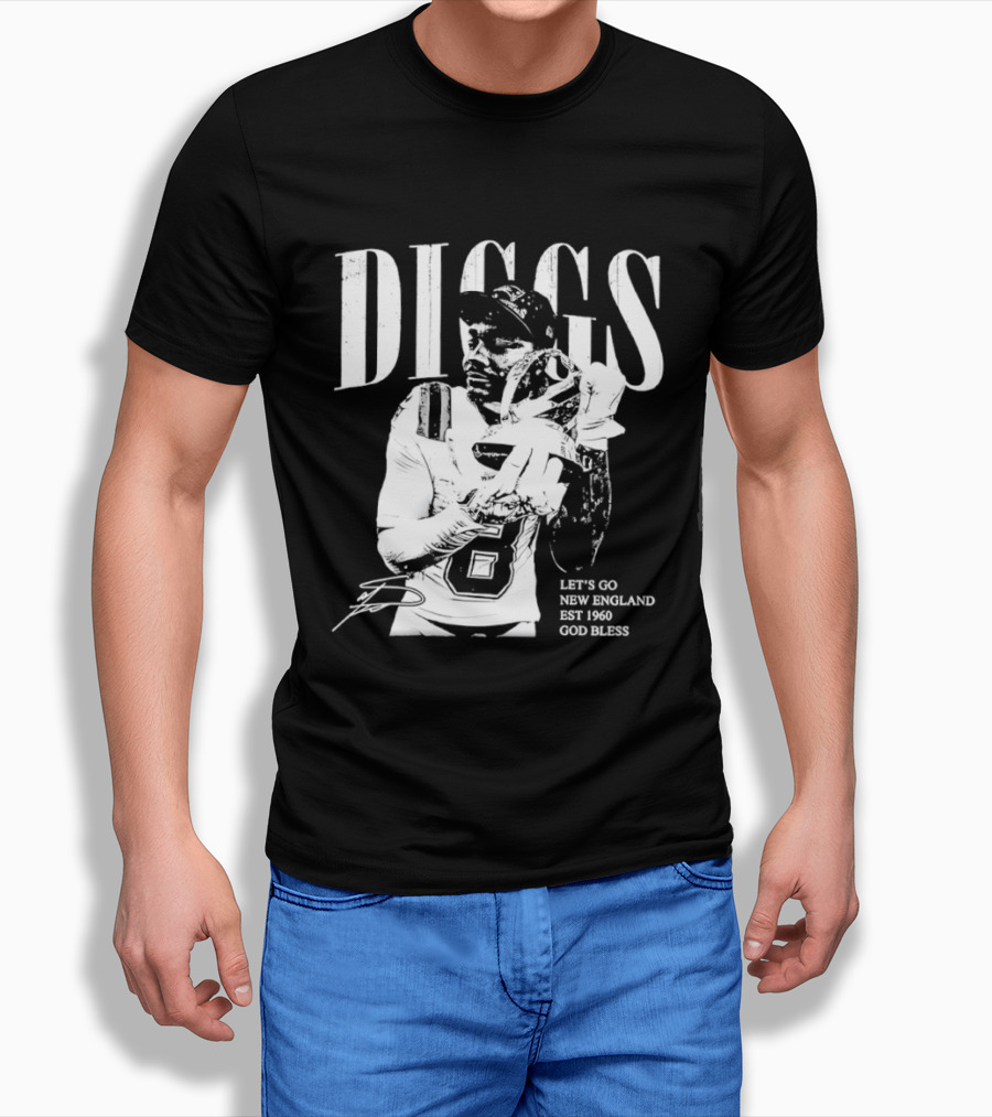 Diggs Let's Go New England Est 1960 God Bless T-Shirt