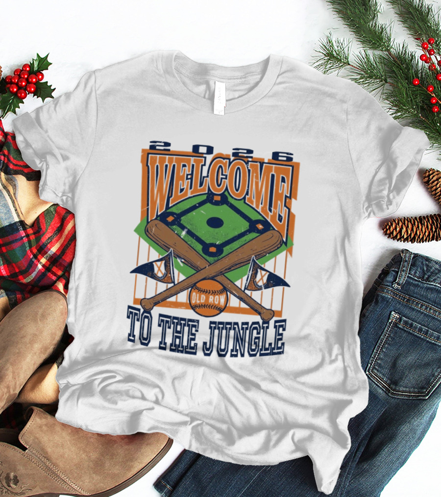 Auburn Tigers 2026 Welcome To The Jungle Baseball Field And Crossed Bats T-Shirt