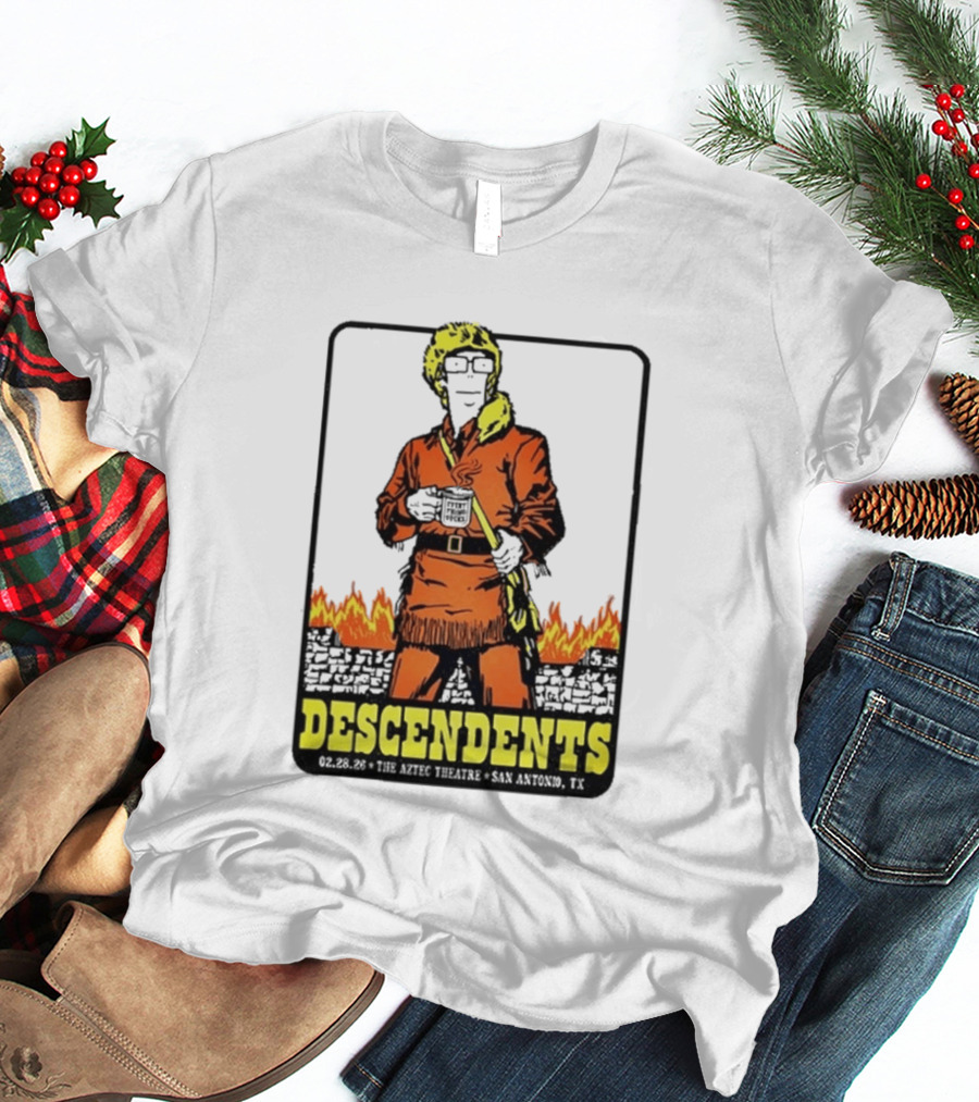 Descendents Coffee Aztec Theatre San Antonio Feb 28 2026 T-Shirt