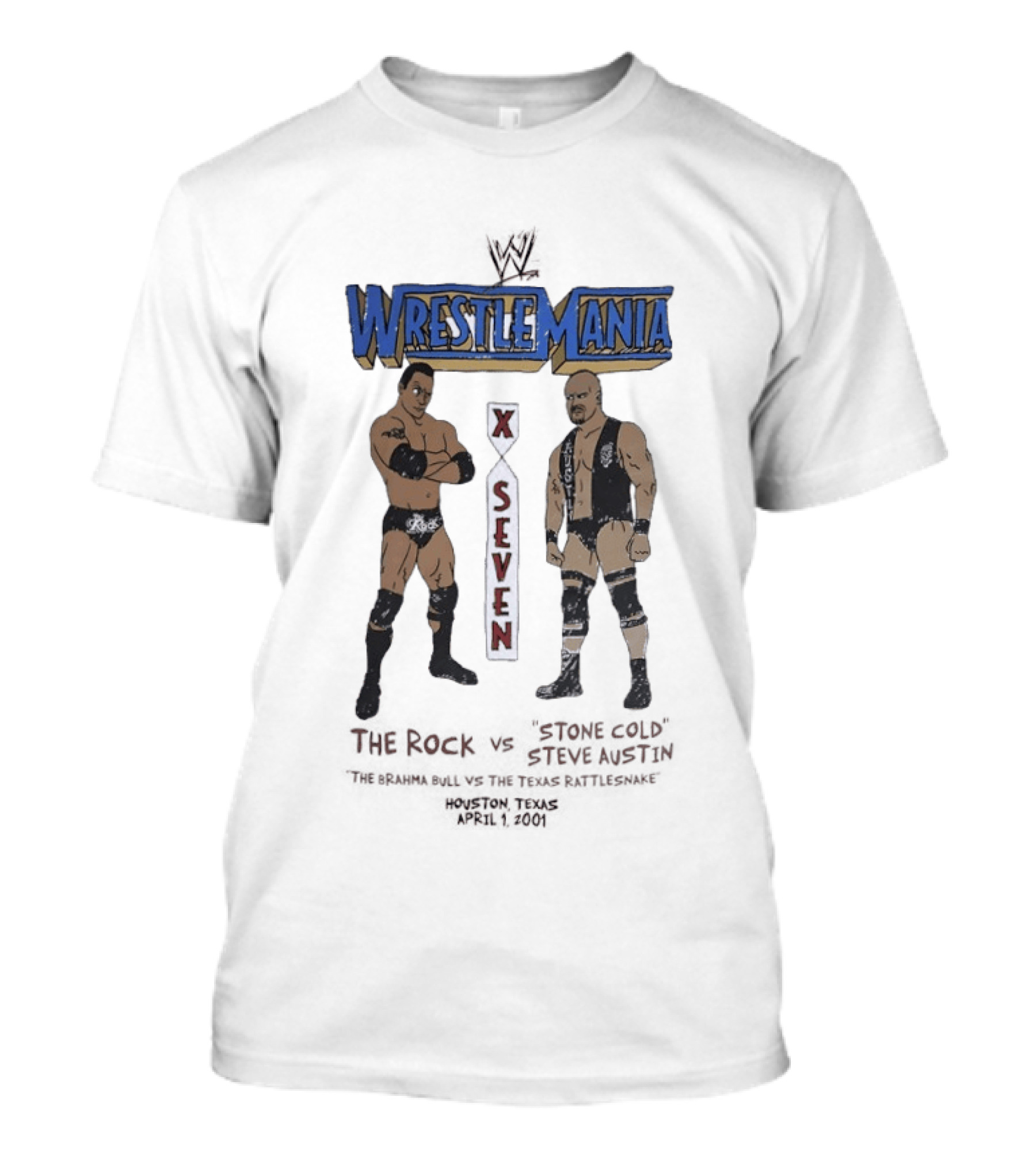 WrestleMania X Seven The Rock Vs Stone Cold WWE Showdown T-Shirt