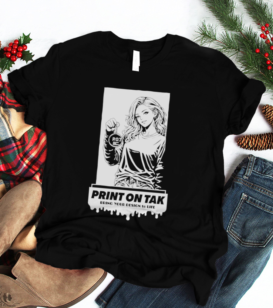 PRINT ON TAK Beautiful Girl Holding POT Bring Your Vision To Life T-Shirt