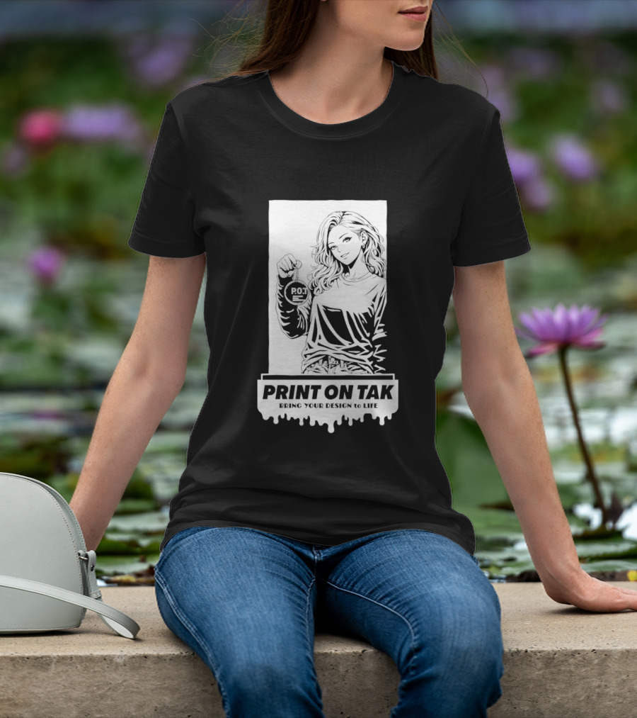 PRINT ON TAK Beautiful Girl Holding POT Bring Your Vision To Life T-Shirt