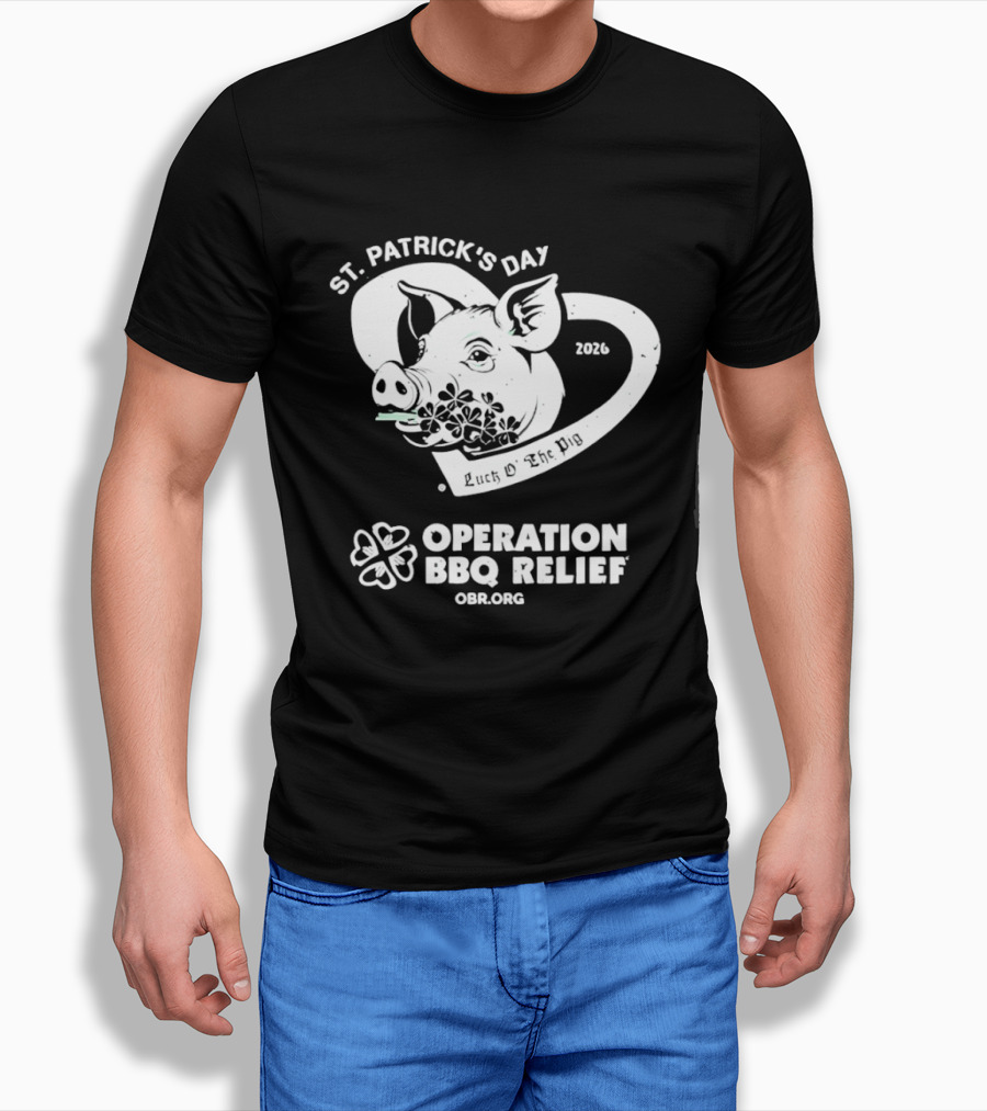 St Patrick's Day Pig Operation BBQ Relief 2026 OBR.org T-Shirt