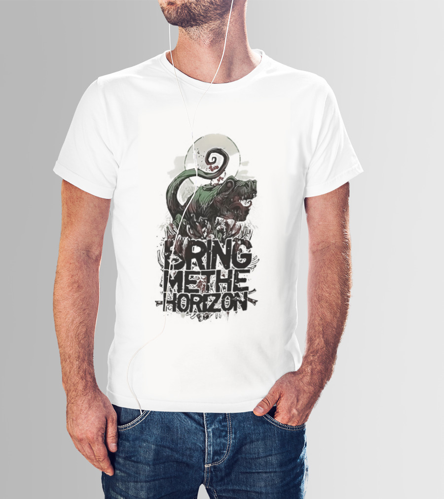 Dinosaur Bring Me The Horizon Spiral Tail T-Shirt