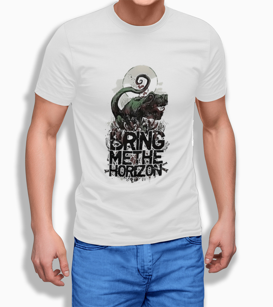 Dinosaur Bring Me The Horizon Spiral Tail T-Shirt