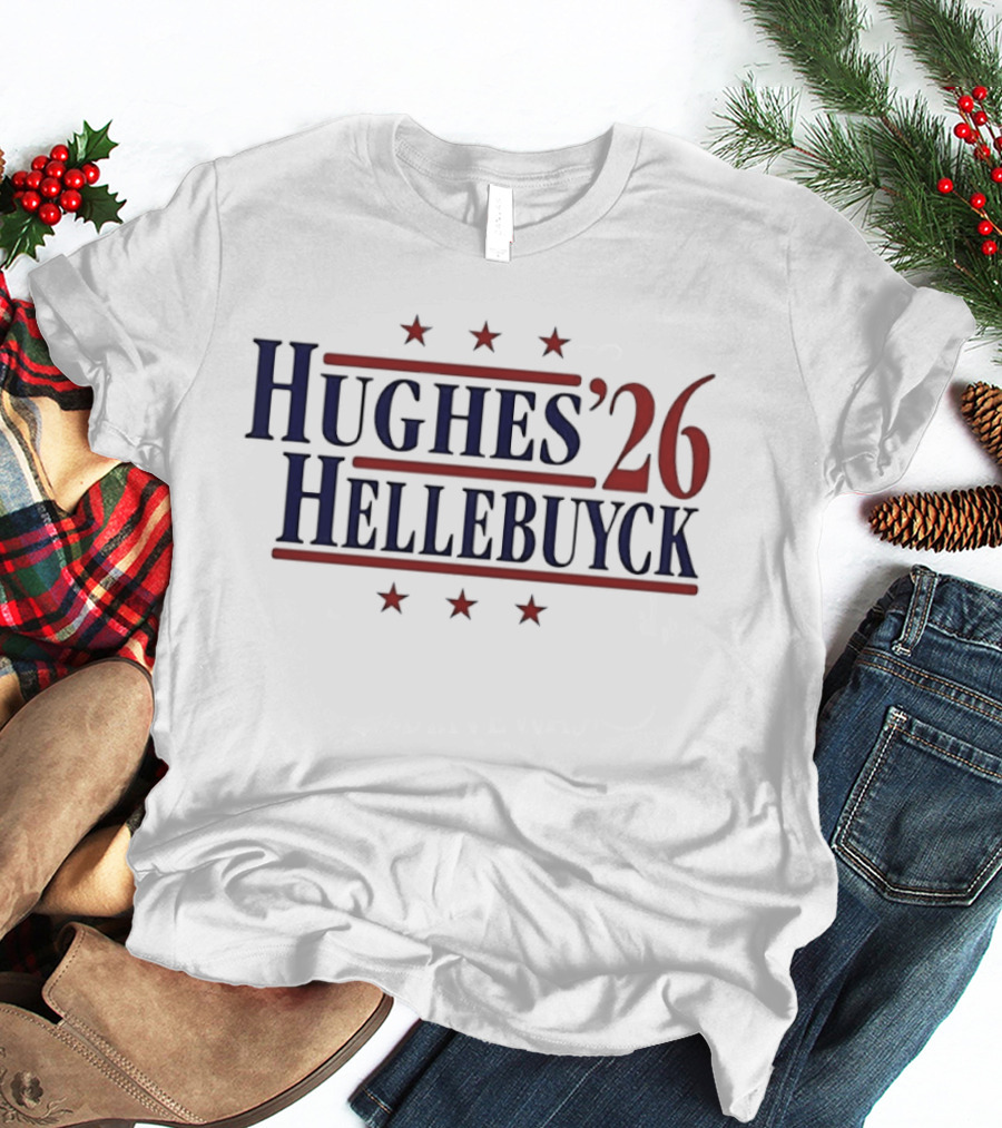 Hughes '26 Hellebuyck Stars USA Team Hockey T-Shirt