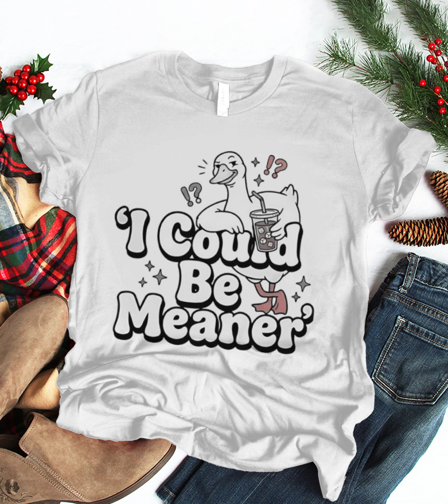 Goose I Could Be Meaner Humorous Quirky T-Shirt
