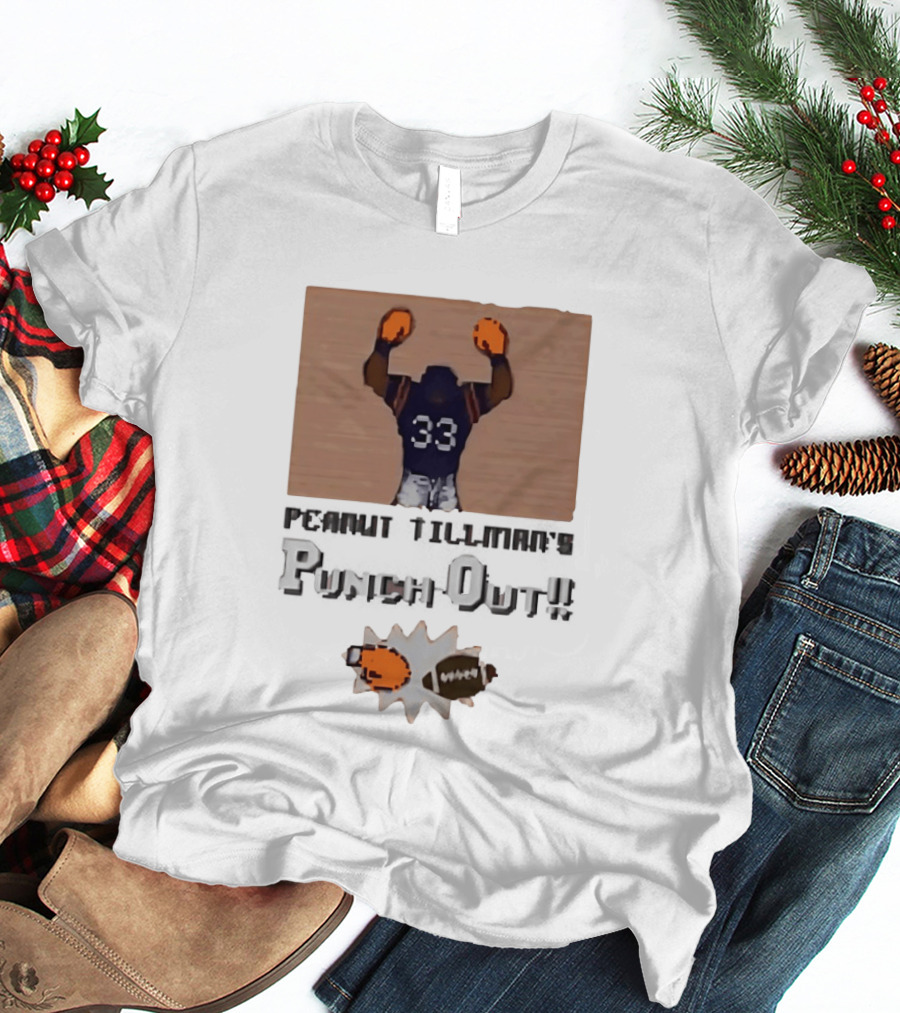 Peanut Tillman Punch Out 33 Chicago Bears Football T-Shirt