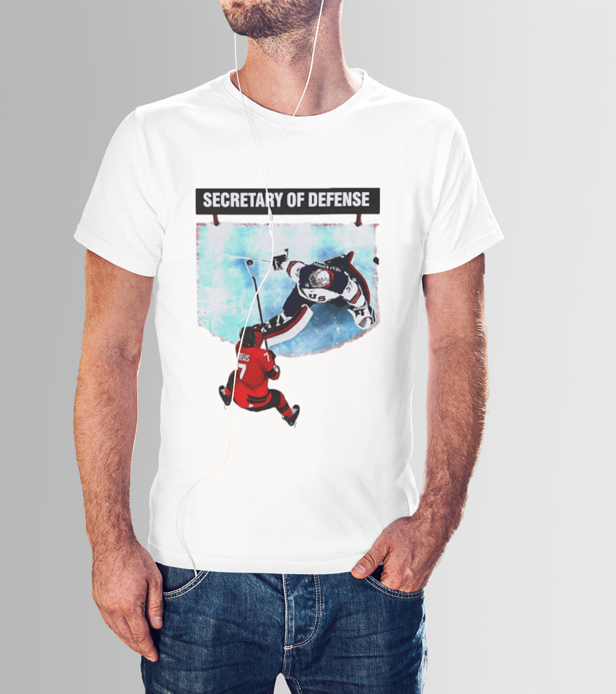 Secretary Of Defense USA Hockey Goalie Epic Save Faceoff T-Shirt