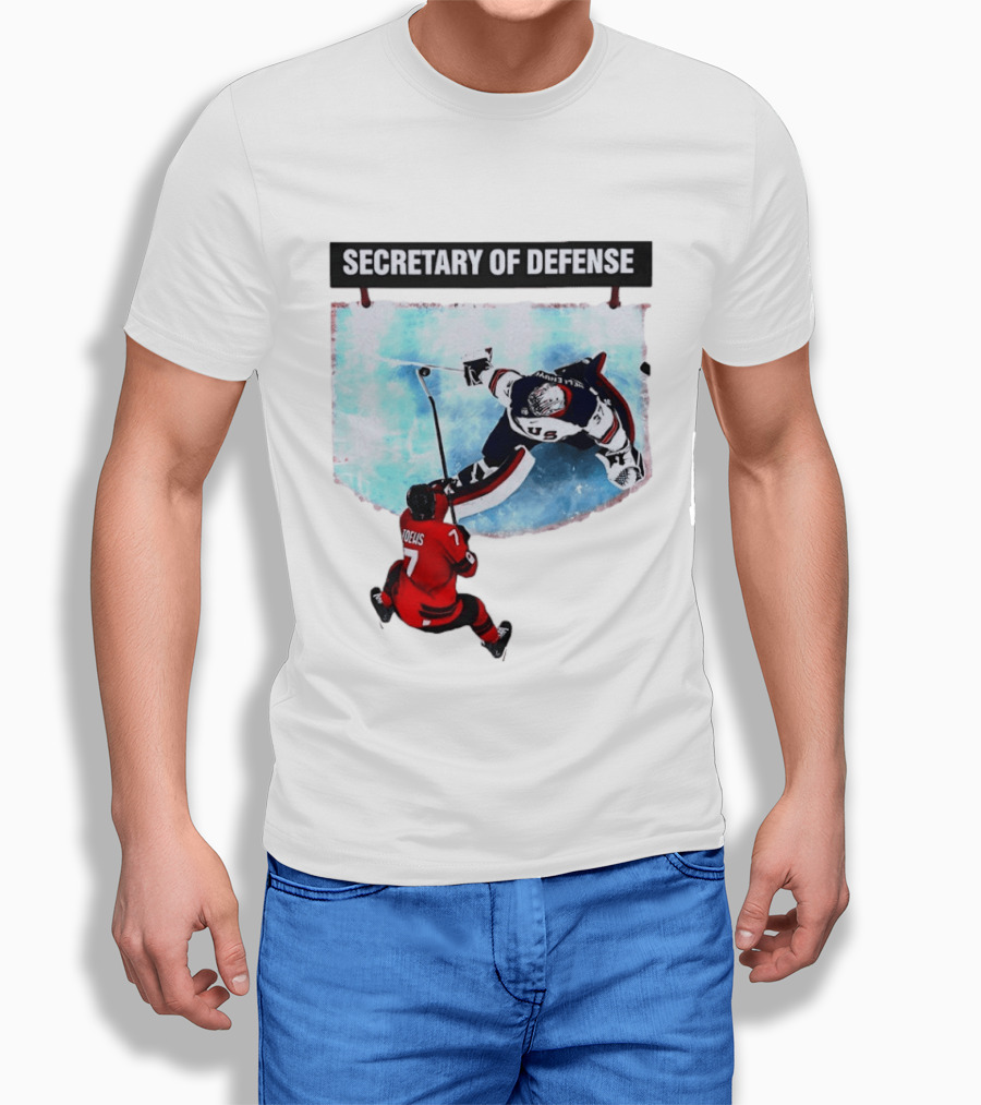 Secretary Of Defense USA Hockey Goalie Epic Save Faceoff T-Shirt