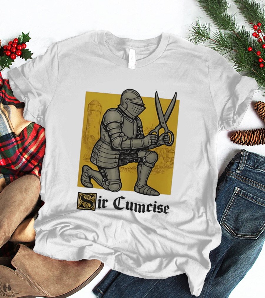 Sir Cumcise Knight Armor With Scissors Medieval T-Shirt