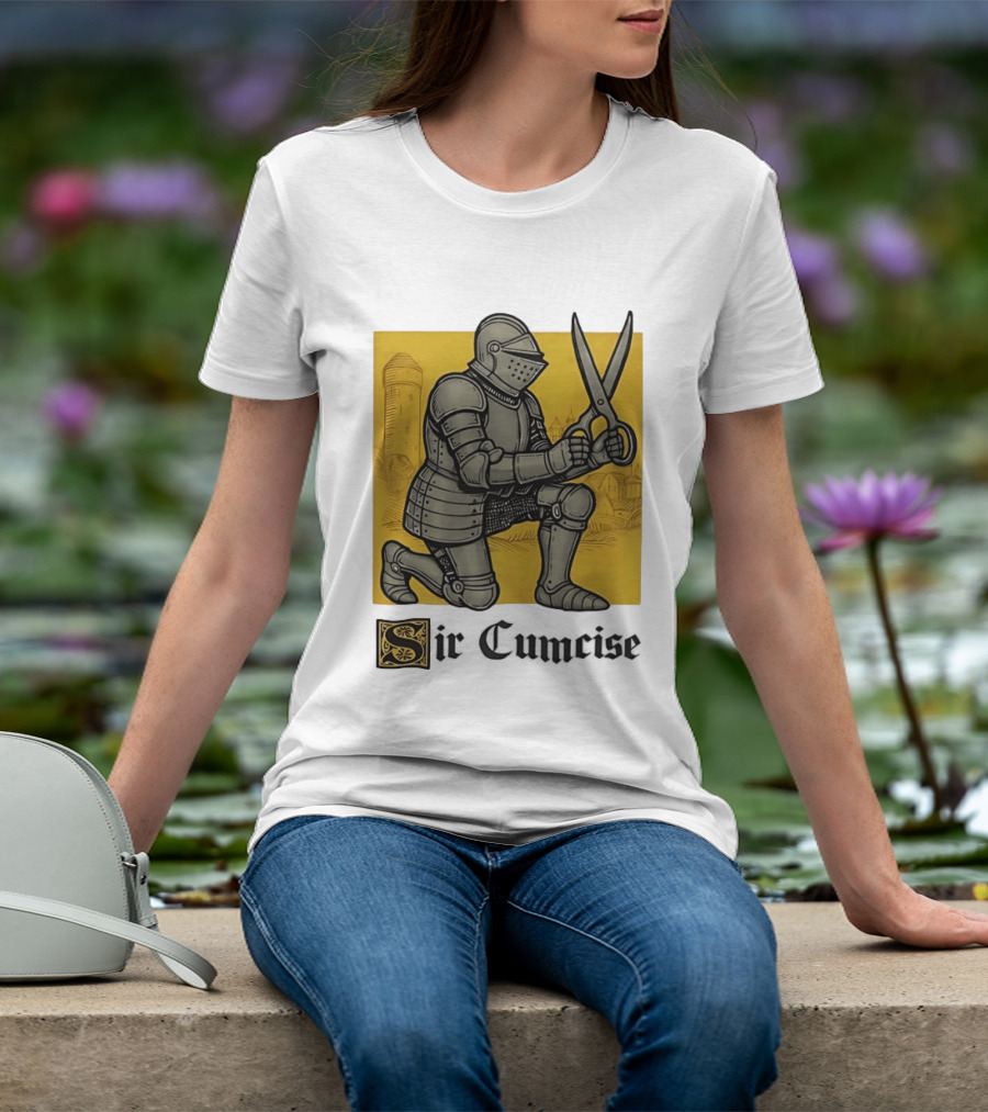 Sir Cumcise Knight Armor With Scissors Medieval T-Shirt