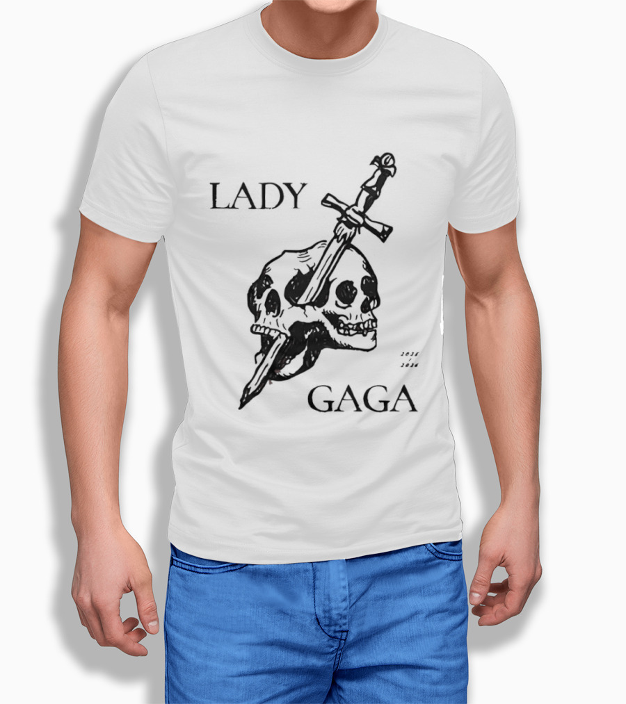 Lady Gaga Skull Sword 2026 T-Shirt