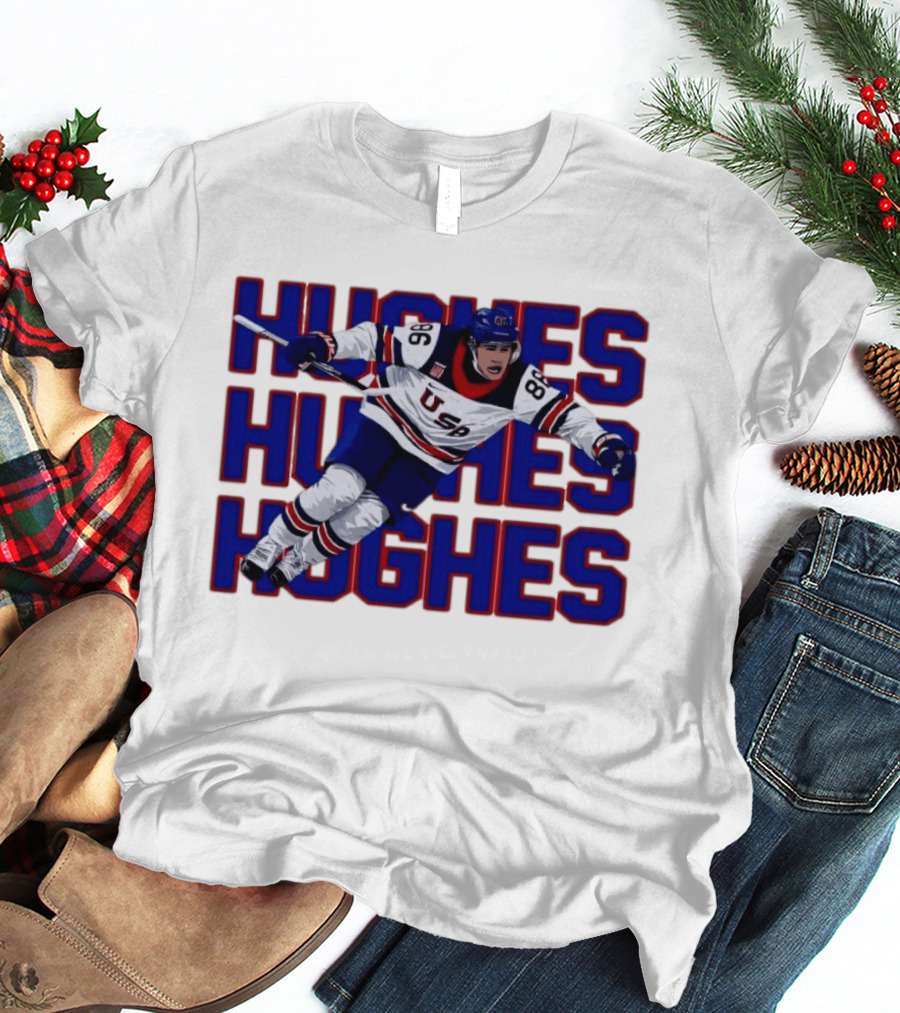 Team USA Jack Hughes Iconic Game Winning Goal Celebration T-Shirt