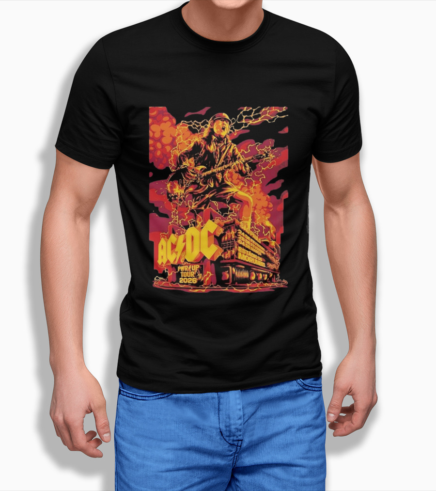 ACDC PWR Up Tour 2026 Sao Paulo Estadio Do Morumbi February 24 28 March 4 Concert T-Shirt