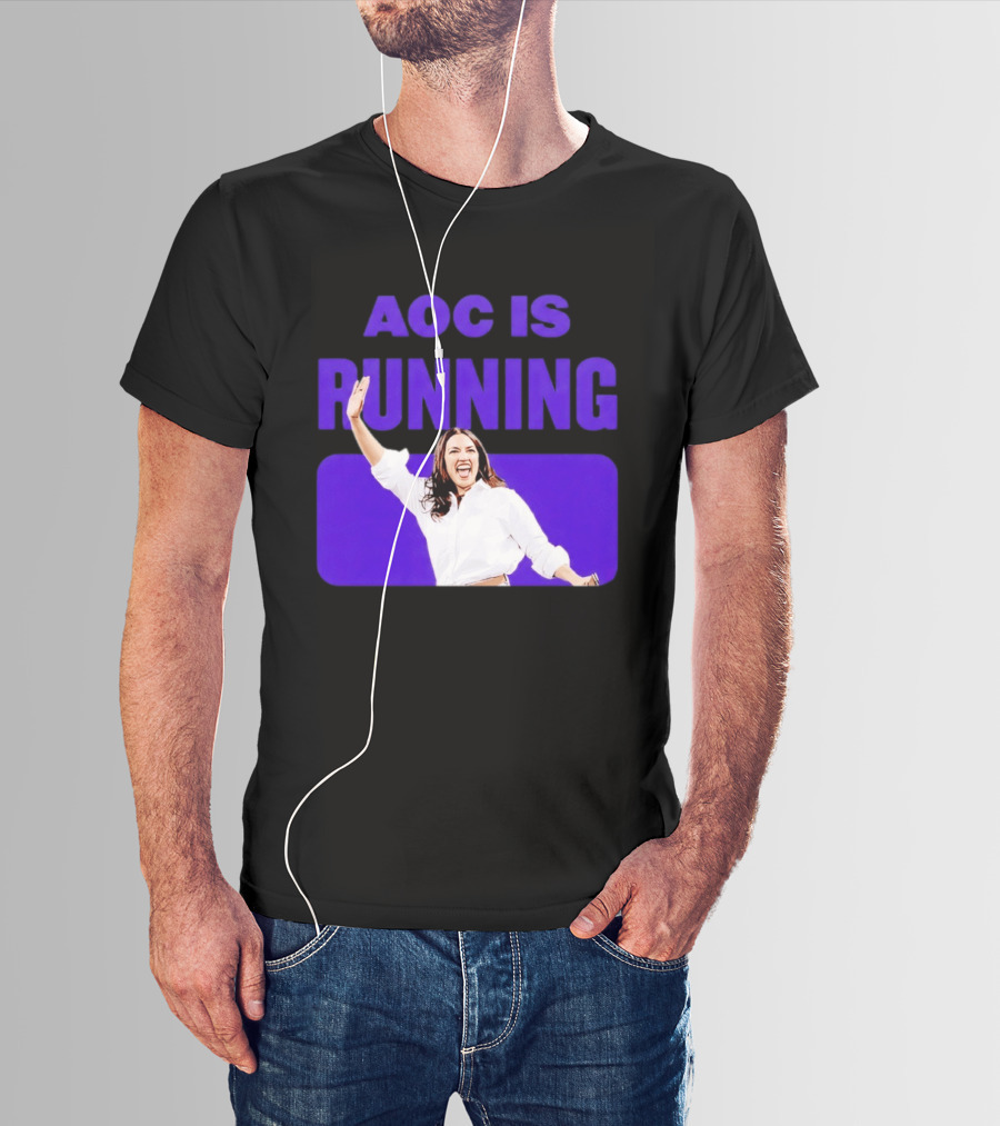 AOC Is Running For President 2028 Bold Campaign Enthusiasm T-Shirt