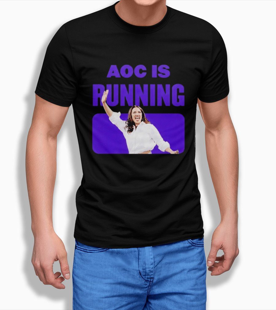 AOC Is Running For President 2028 Bold Campaign Enthusiasm T-Shirt