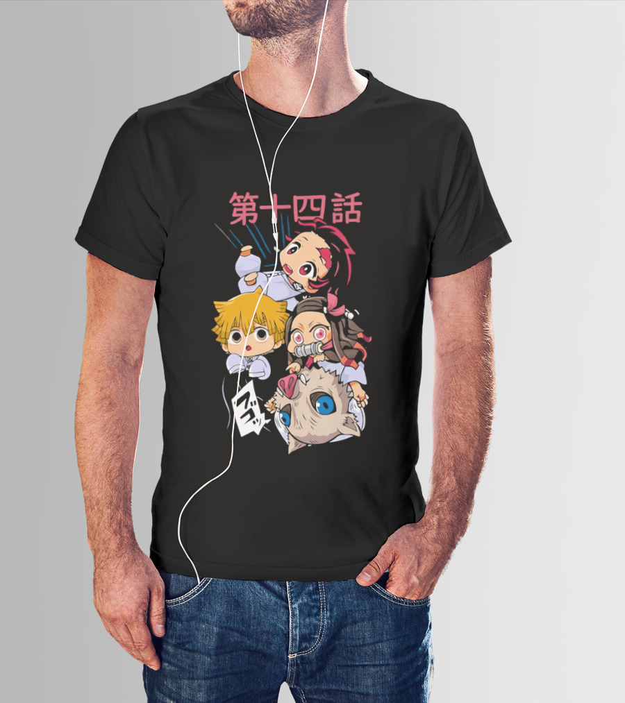 Chibi Anime Characters Playful Expressions T-Shirt