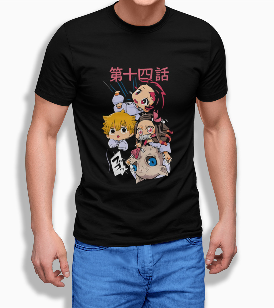 Chibi Anime Characters Playful Expressions T-Shirt