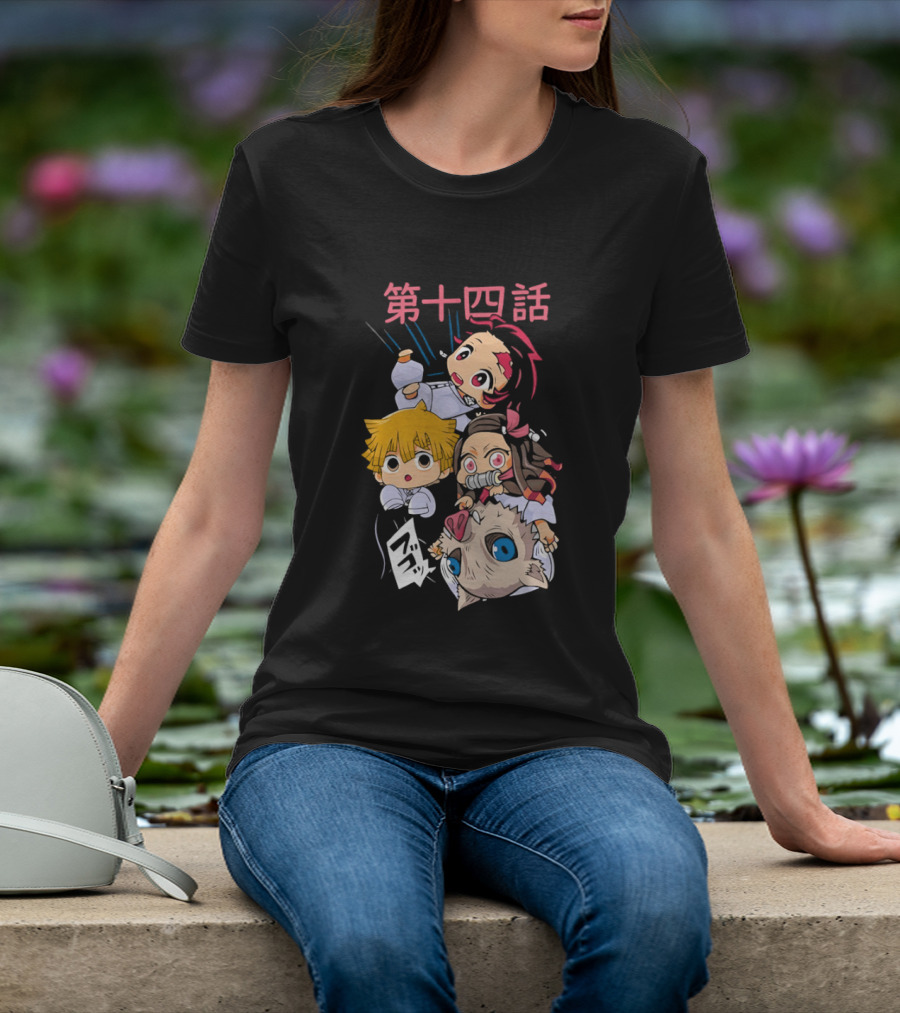 Chibi Anime Characters Playful Expressions T-Shirt