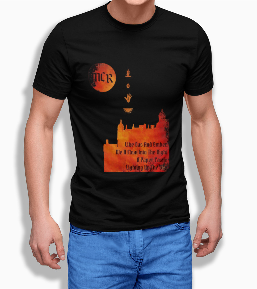 MCR Like Gas And Ember We'll Float Into The Night A Paper Castle Lighting Up The Sky T-Shirt