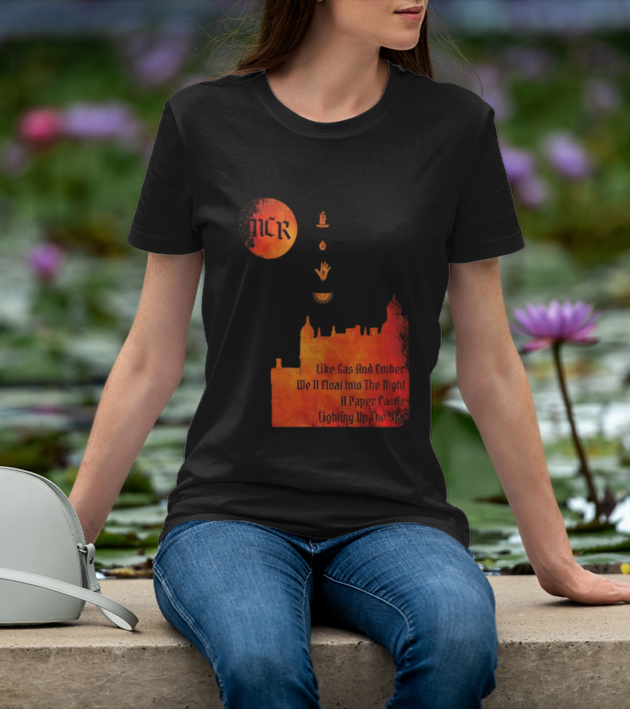 MCR Like Gas And Ember We'll Float Into The Night A Paper Castle Lighting Up The Sky T-Shirt