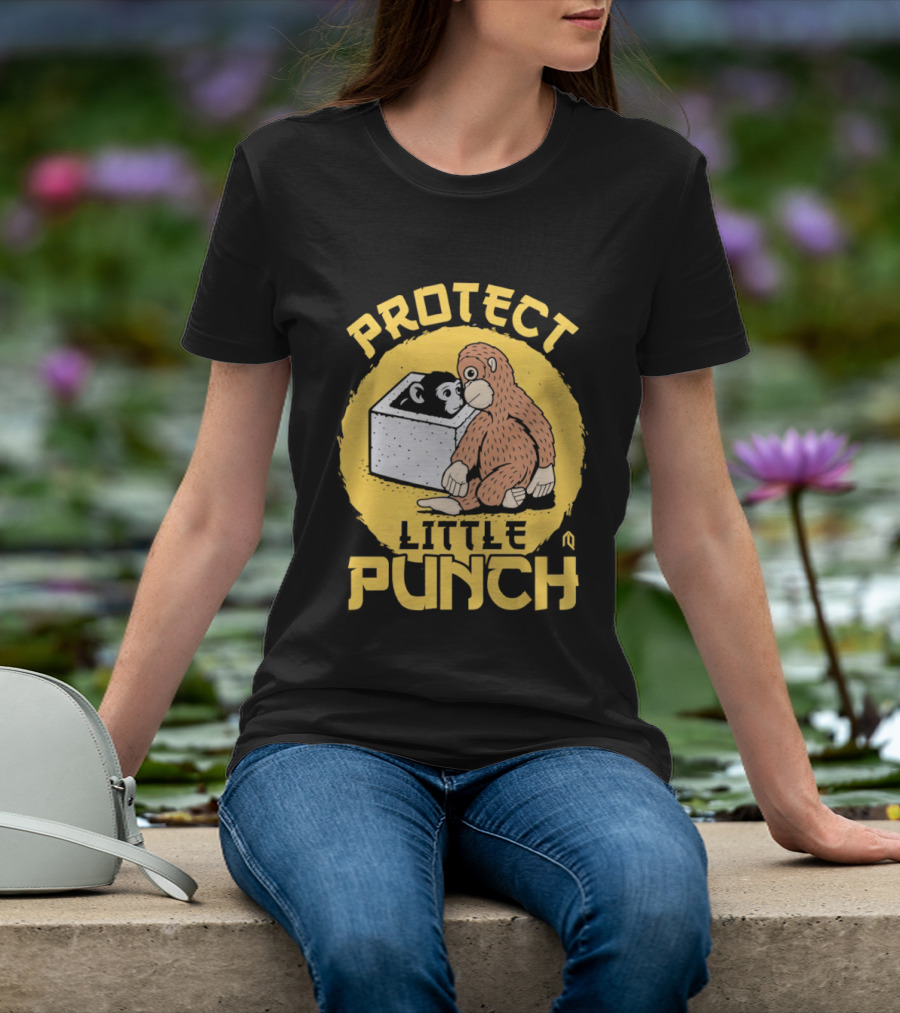Protect Little Punch The Monkey T-Shirt