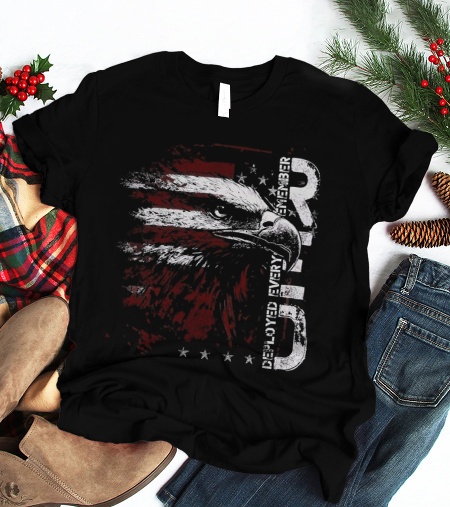 R.E.D. Eagle Deployed Remember Every Friday Honor Veteran Patriot America T-Shirt