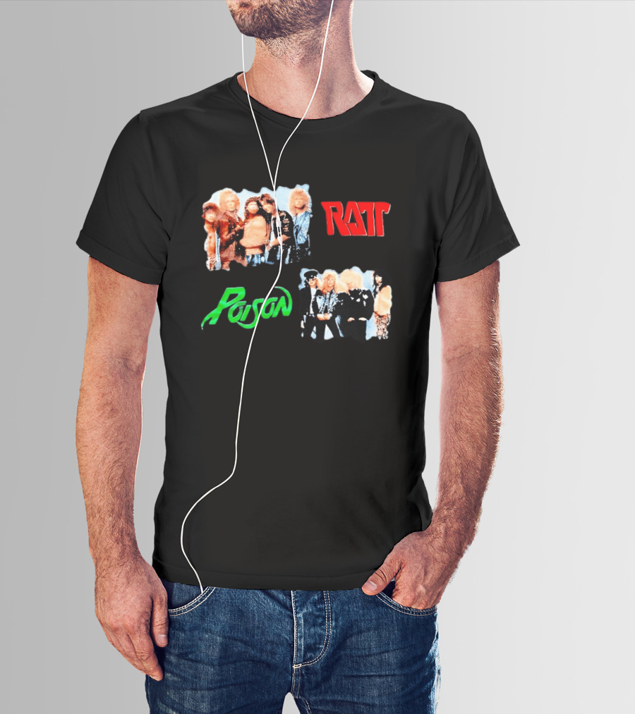 Ratt Poison 80s Glam Metal Band T-Shirt