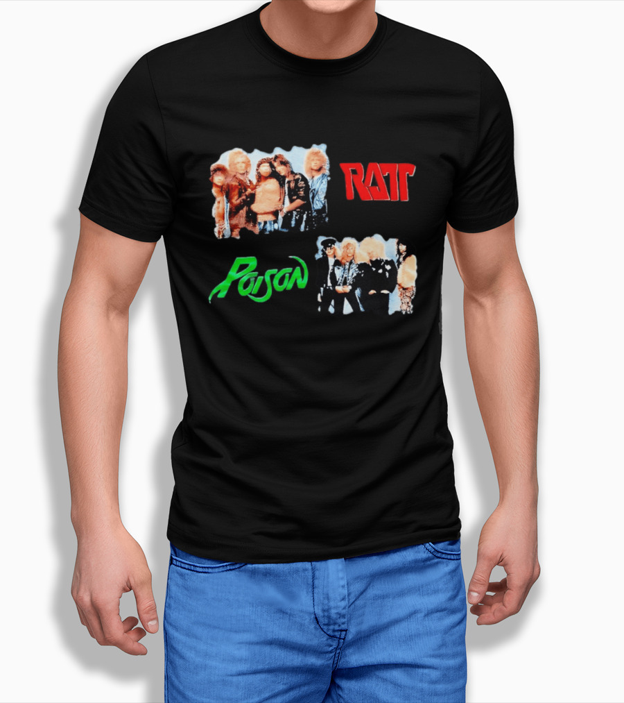 Ratt Poison 80s Glam Metal Band T-Shirt