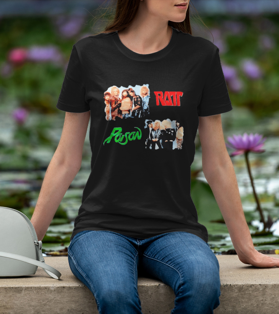 Ratt Poison 80s Glam Metal Band T-Shirt