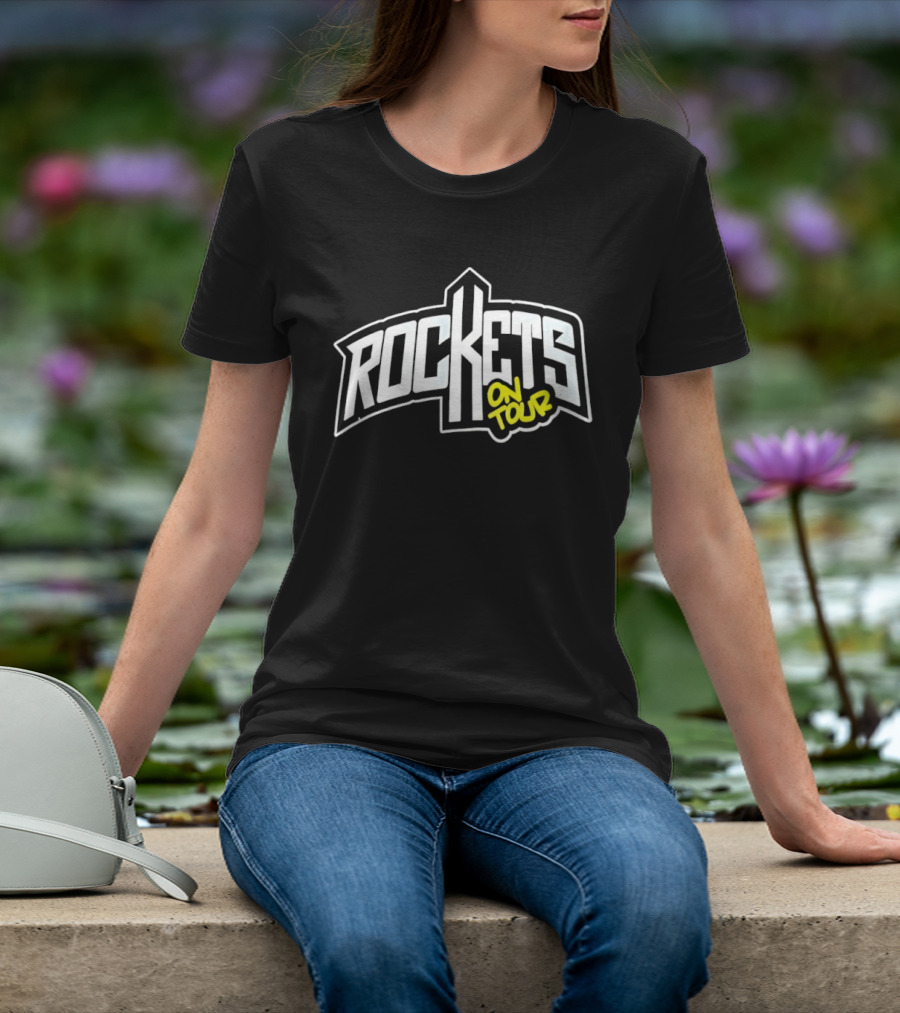 Rockets On Tour Bold Retro Style Text Casual Cotton Wear T-Shirt