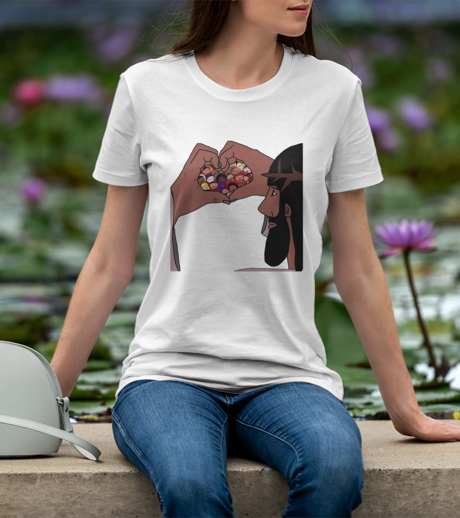 Jesus Love Includes Everyone Heart Hands Diversity Faces T-Shirt